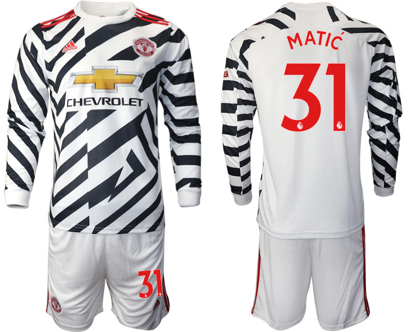2021 Men Manchester united away long sleeve #31 soccer jerseys